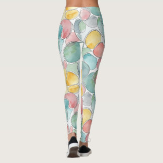 Vattenfärg mönster leggings