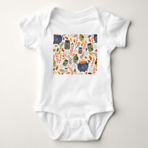 Vattenfärg Mönster med höstblomma. T Shirt