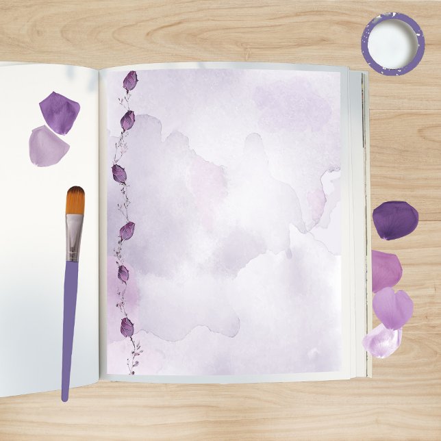 Vattenfärg Morada Scrapbookpapper (Skapare uppladdad)