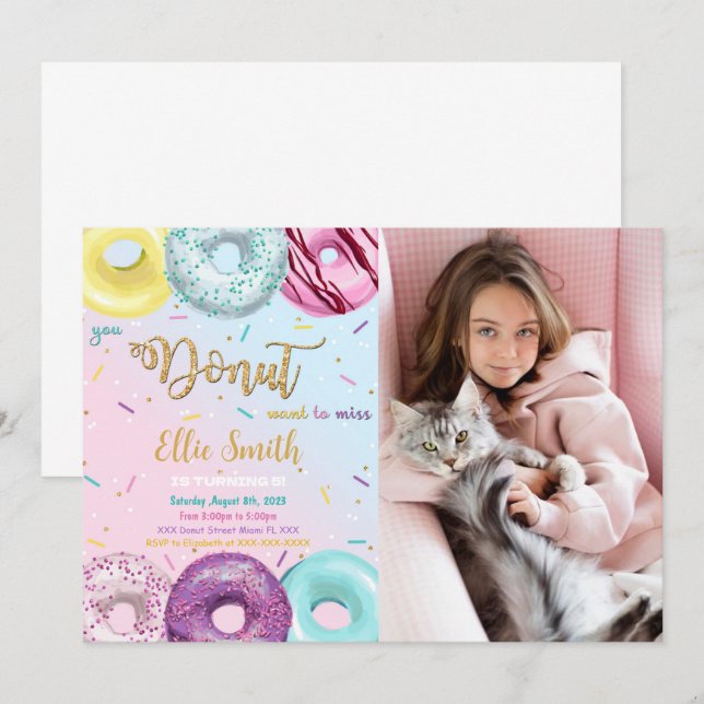 Vattenfärg Munk Foto Inbjudan (Fram/baksida)