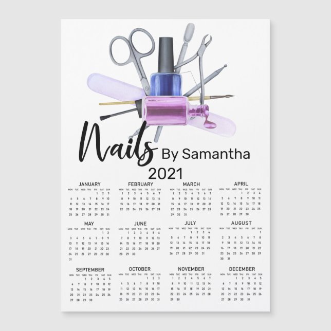 Vattenfärg Nagelsalong Manikyr Nagellack (Framsida)