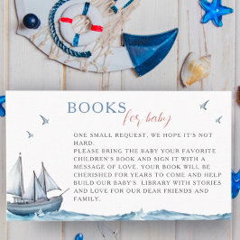 Vattenfärg Nautical Pojke Bok i Baby Tilläggskort