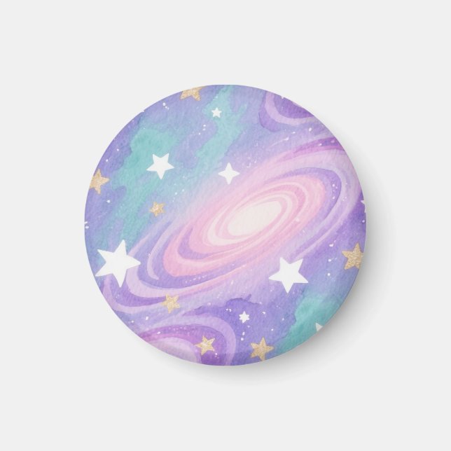 Vattenfärg Nebula Swirls Mönster-design Magnet (Framsidan)