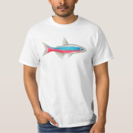 Vattenfärg Neon Tetra Fish T Shirt