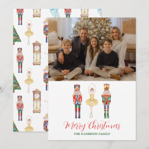 Vattenfärg Nutcracker Ballet jul Julkort