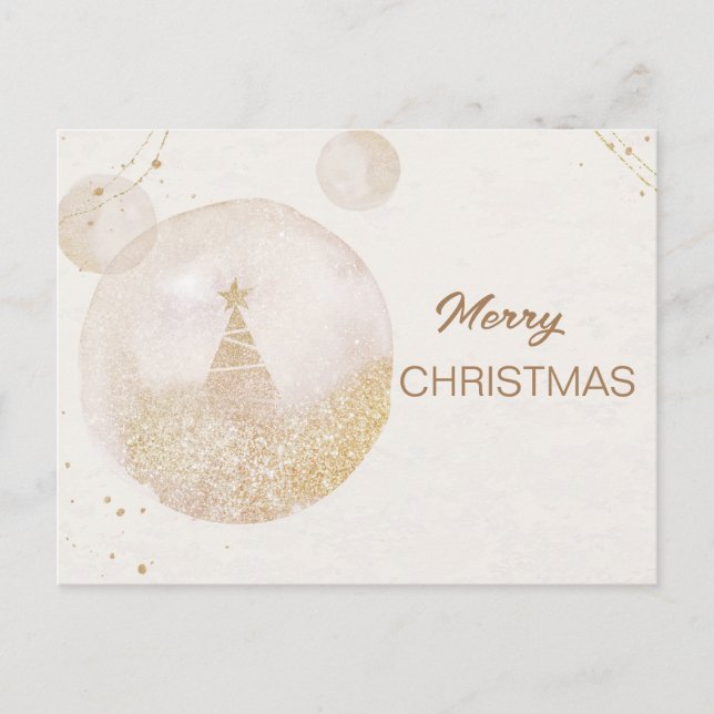 Vattenfärg - nyårs pastellutfall helg vykort (Framsida)