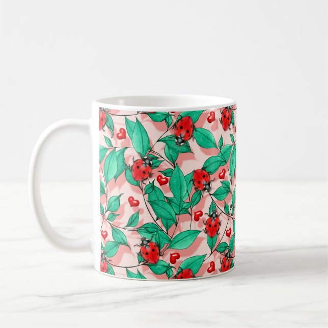 Vattenfärg Nyckelpiga Mugg (Vänster)