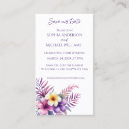 Vattenfärg Ö-Romans - Bröllop - Spara datumet - Visitkort