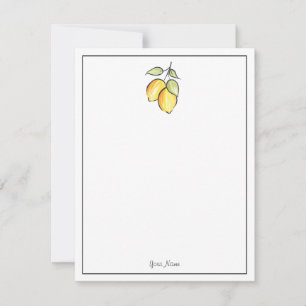 Vattenfärg och Bläck Lemons Anteckningskort