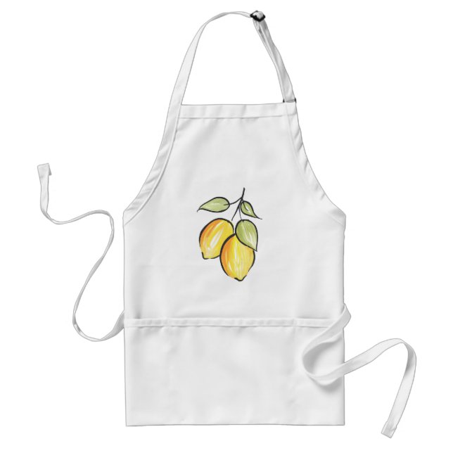Vattenfärg och bläck Lemons Förkläde (Framsidan)