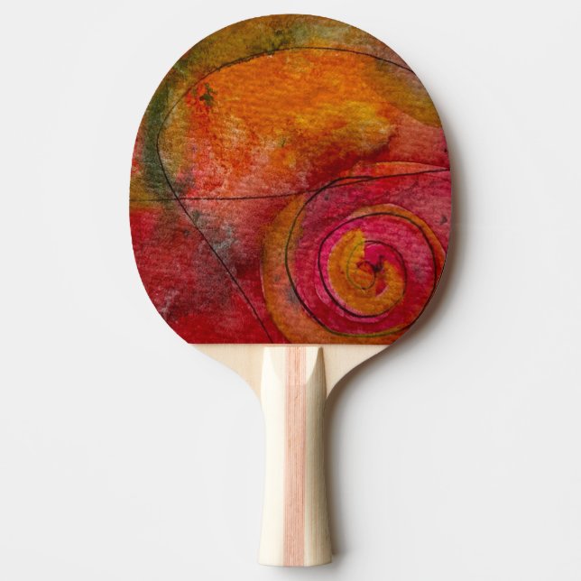 Vattenfärg och Bläck Söt Mönster Art Abstrakt Pingisracket (Framsidan)