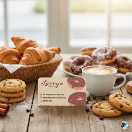 vattenfärg och faux brun folie visitkort