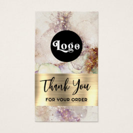 Vattenfärg och guld folie paket infogas visitkort