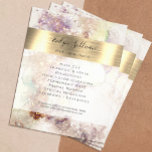 Vattenfärg och guldfärgad Flyer<br><div class="desc">elegantens skönhetssalonflugor</div>