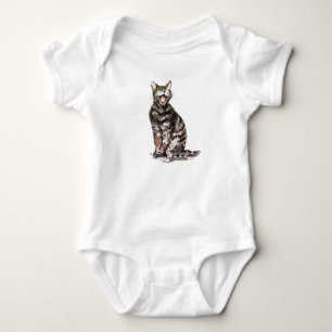 Vattenfärg och målning i bläck i Tabby katt T Shirt