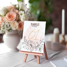 vattenfärg och svart Blommigt Elegant bröllop