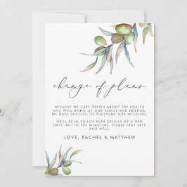 Vattenfärg Olive Grenar Förändring av planer i Brö Meddelande