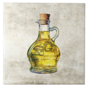 Vattenfärg Olive Oil Flaska Faux Struktur Kakelplatta