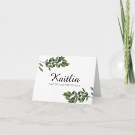 Vattenfärg Olive Orchard | Var mina brudar? Inbjudan