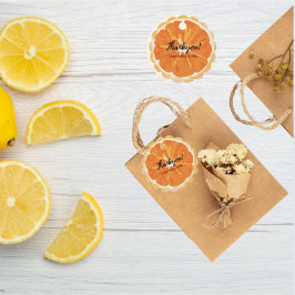 Vattenfärg Orange citrusfrukter Bröllopsdusch  Gåvor Etiketter