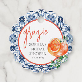 Vattenfärg Orange Spritz Grazie  Gåvor Etiketter