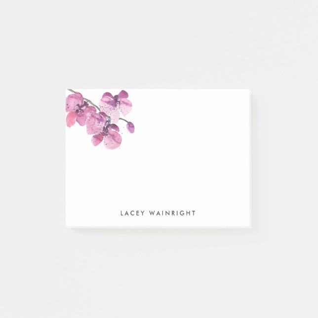 Vattenfärg, Orchid Personal Stationery Post-it Block (Framsida)