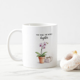 Vattenfärg Orkidé Inspirerande Mugg