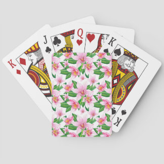 Vattenfärg Orkidéer Design 12 Casinokort