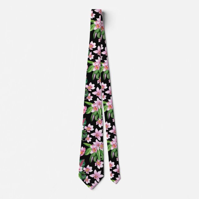 Vattenfärg Orkidéer Design 27   Slips (Framsida)