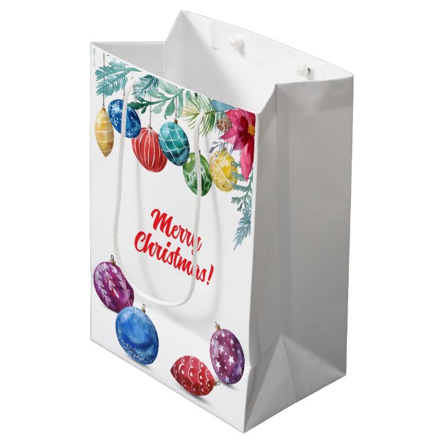 Vattenfärg Ornament Exchange-jul (Framsidan Vinklad)