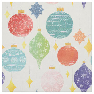 Vattenfärg Ornament jul Helgdag Patternt Tyg