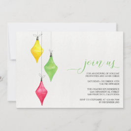 Vattenfärg Ornamente Julfest Inbjudningar