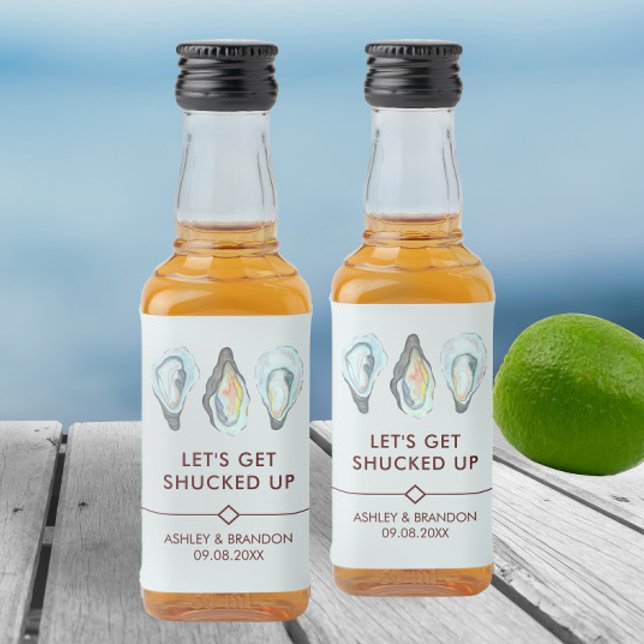 Vattenfärg Östersjökust Bröllop Spritflaskor Etikett (Skapare uppladdad)