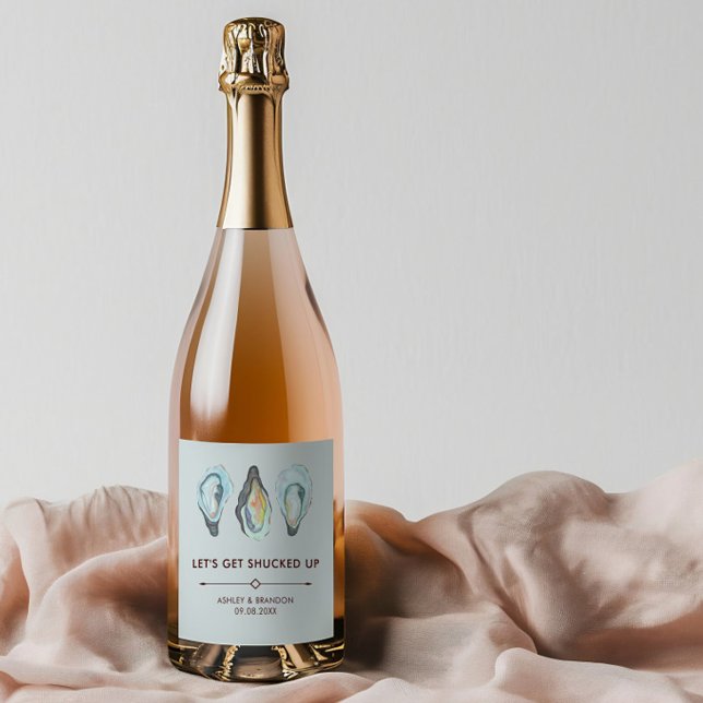 Vattenfärg ostron kustnära strandbröllop (Skapare uppladdad)