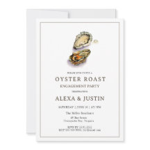Vattenfärg Oyster Roast Förlovningsfest