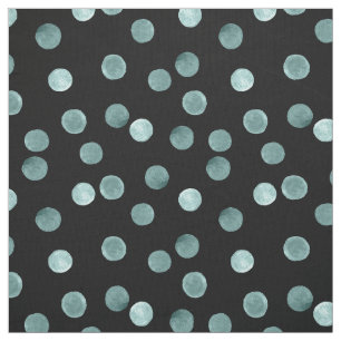 Vattenfärg. På blå polka dots . Tyg