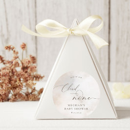 Vattenfärg på favoriter i Cloud 9 Baby Shower Runt Klistermärke