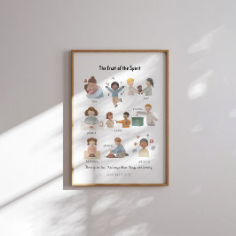 Vattenfärg på frukten av spriten poster