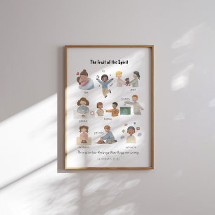 Vattenfärg på frukten av spriten poster