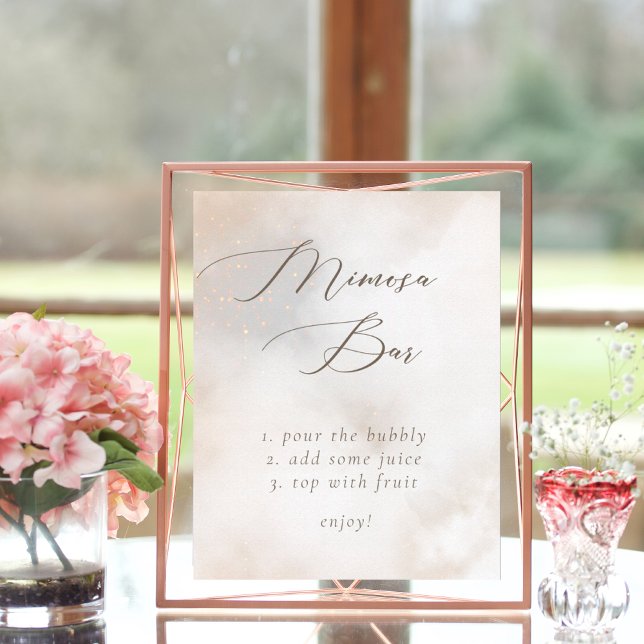 Vattenfärg på molnet 9 Möhippa Mimosa Pub Poster (Skapare uppladdad)