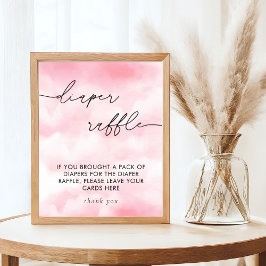 Vattenfärg på molntäcke 9, hårklack poster