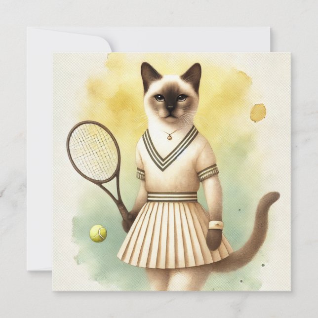 Vattenfärg på tennis cat (Framsida)