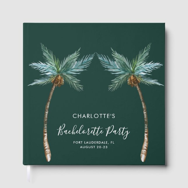 Vattenfärg Palmträd Möhippa Gästböcker (Framsida)