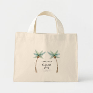Vattenfärg Palmträd Svägerska Festpresent Mini Tygkasse