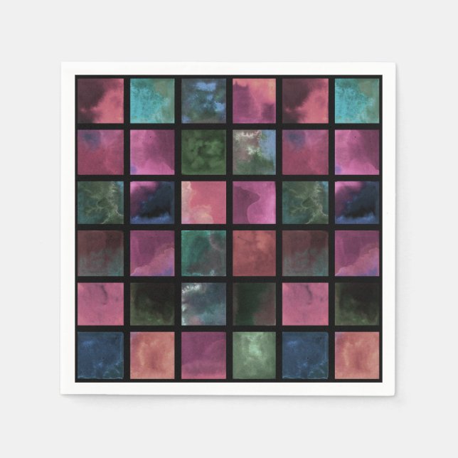 Vattenfärg, panel pappersservett (Framsidan)