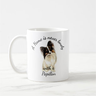 Vattenfärg Papillon Hund Pet Animal Kaffemugg