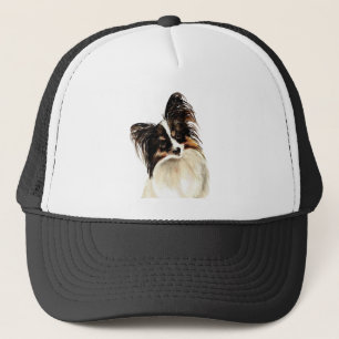 Vattenfärg Papillon Hund Pet Animal Keps