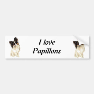 Vattenfärg Papillon Hund, Pet Bildekal