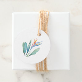 Vattenfärg Paradisfågel Förmånsetiketter Gåvor Etiketter