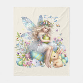 Vattenfärg Påsk Vår Fairy Fleecefilt